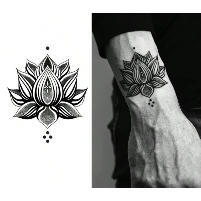 Začasna tattoo nalepka z motivom lotusa
