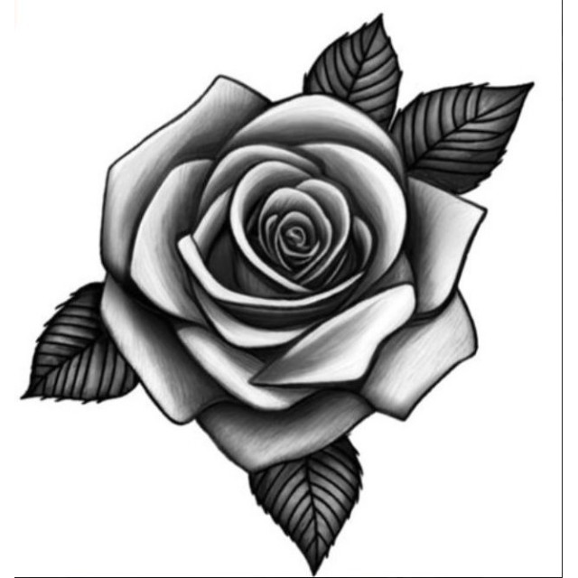 Začasna tetovaža z vrtnico 