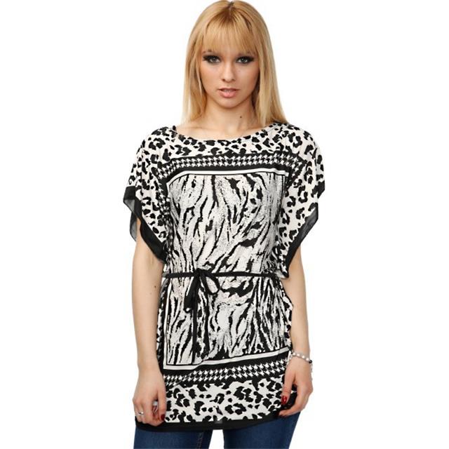 Tunika modna črno-bela OB5