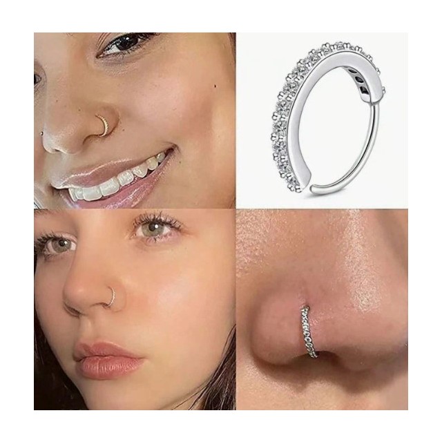 Piercing/uhan za nos s cirkoni