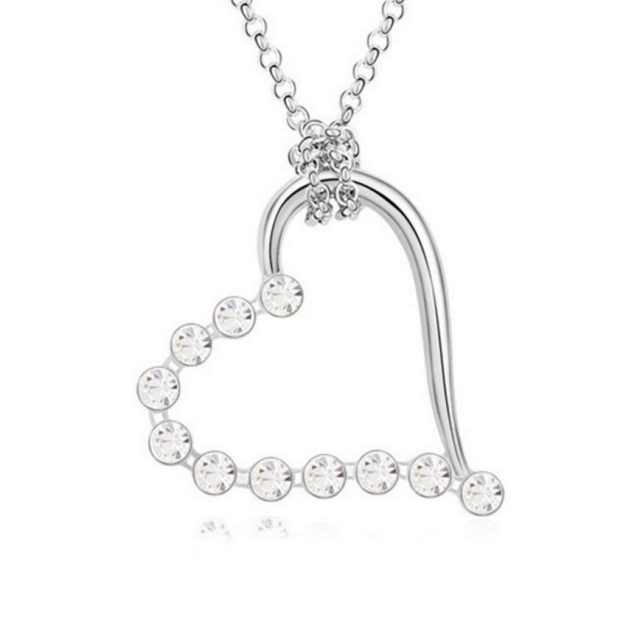 Verižica srce modna kristalna