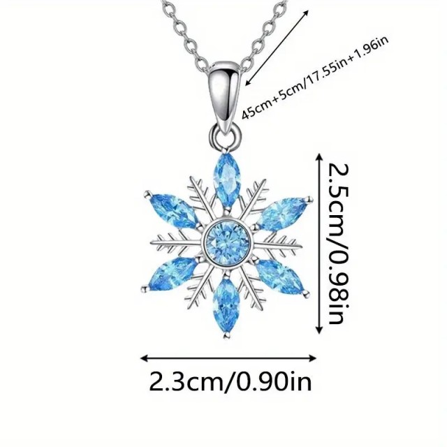 Elegantna verižica z modro snežinko