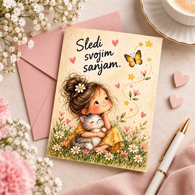Sledi svojim sanjam – darilo z motivacijskim sporočilom