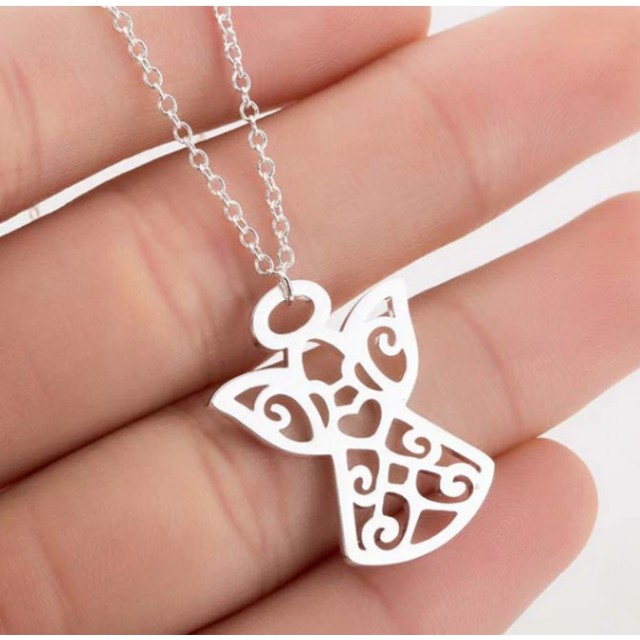 Verižica angelček srebrne barve