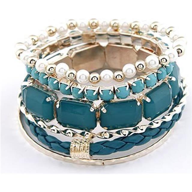 6-delni set zapestnic turkizna