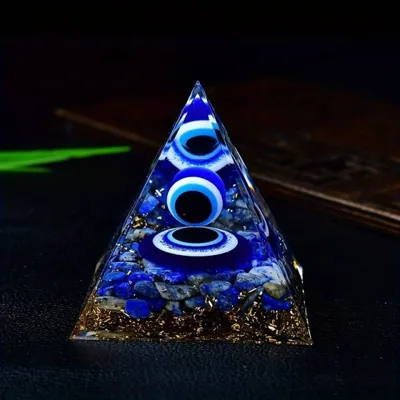 Orgonit piramida z LAPIS LAZULI kamnom 5cm