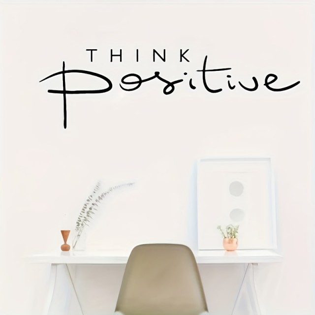 Stenska nalepka z navdihujočim citatom THINK POSITIVE