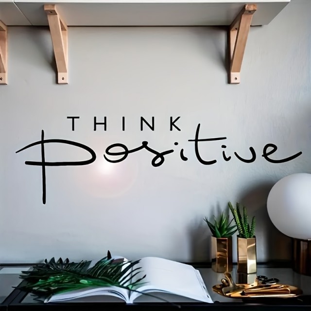 Stenska nalepka z navdihujočim citatom THINK POSITIVE