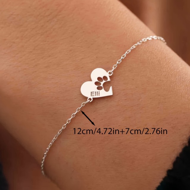Personalizirana zapestnica nerjaveče jeklo 316 L s tačko 