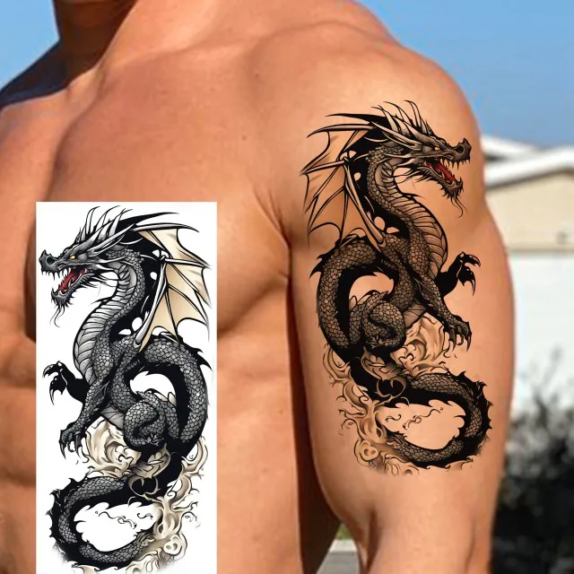 Začasna tattoo nalepka z motivom zmaja