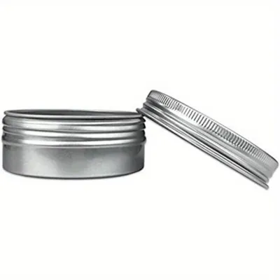 Srebrna aluminijasta posoda s pokrovom 60ml
