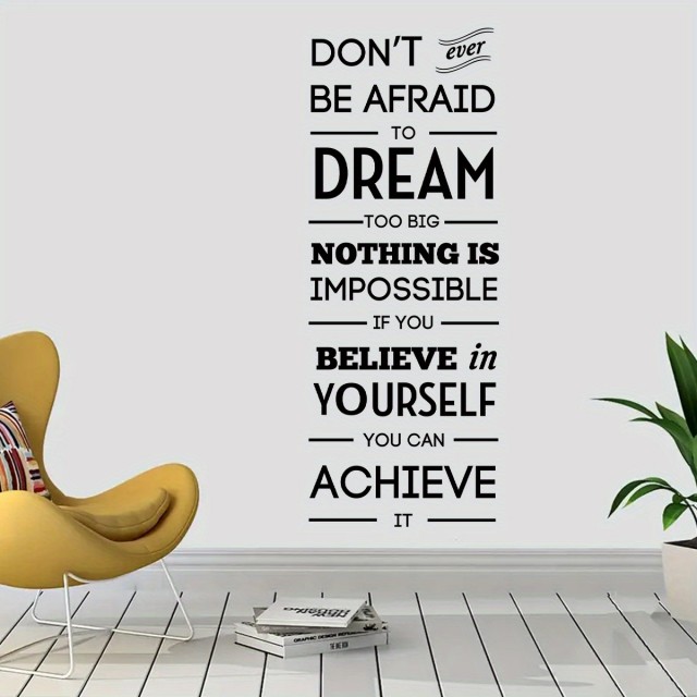 Inspiracijska stenska nalepka Don't Be Afraid to Dream