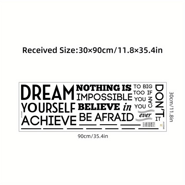 Inspiracijska stenska nalepka Don't Be Afraid to Dream