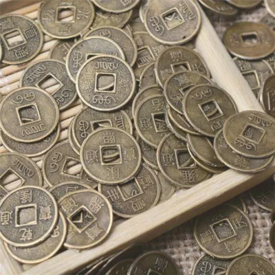 Komplet 10 mini Feng Shui kovancev za srečo