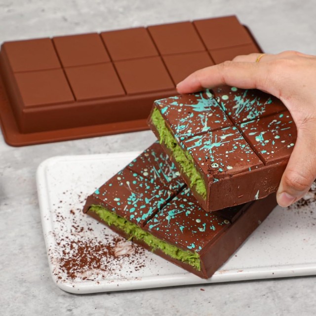 3 delni komplet 3D silikonskih kalupov za sveče ali milo v obliki čokolade