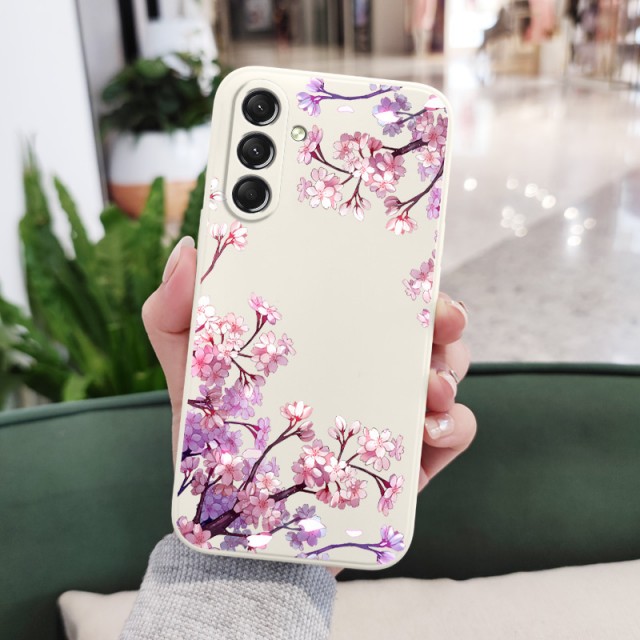 Elegantni ovitek za telefon s cvetličnim motivom (Samsung Galaxy A56) 