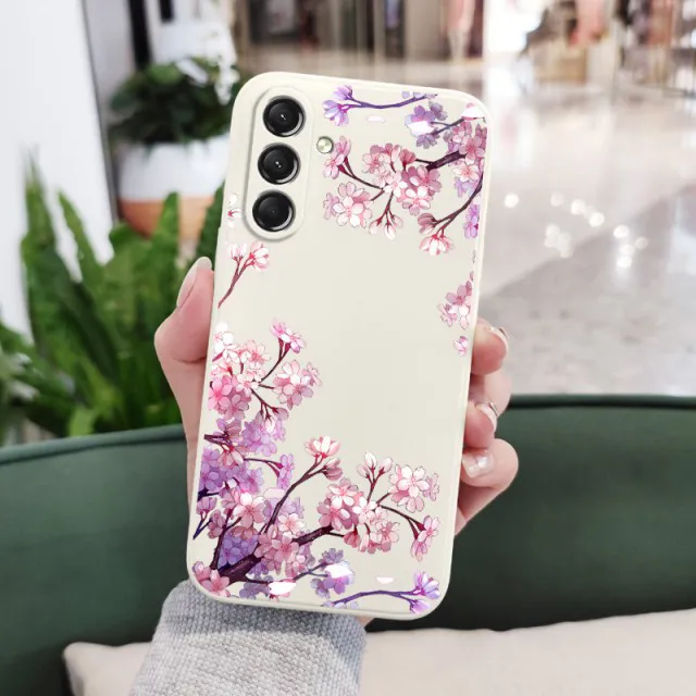 Elegantni ovitek za telefon s cvetličnim motivom (Samsung Galaxy A16) 