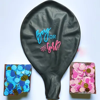 Balon s konfeti za razkritje spola 2 barvi
