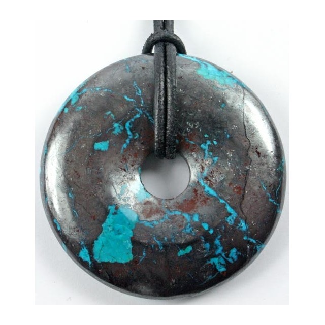 Verižica s poldragim kamnom Hematite-Chrysocolla