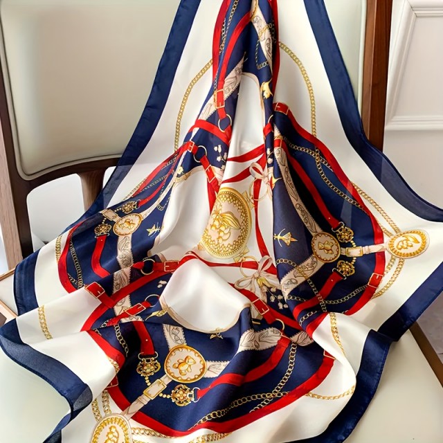 Elegantna kvadratna ruta z boho mornarskim potiskom