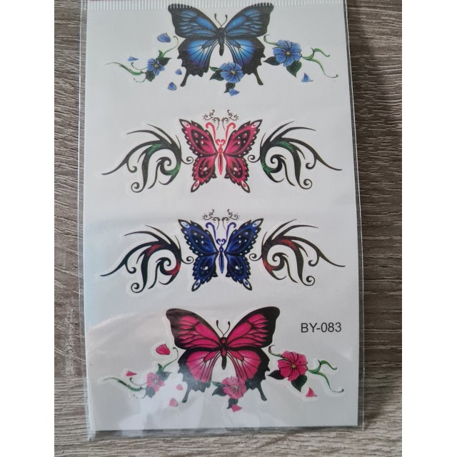 Komplet pisanih tatujev metulji BY-083