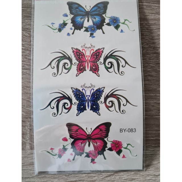 Komplet pisanih tatujev metulji BY-083