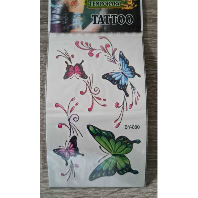 Komplet pisanih tatujev metulji BY-080