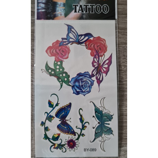Komplet pisanih tatujev metulji BY-089