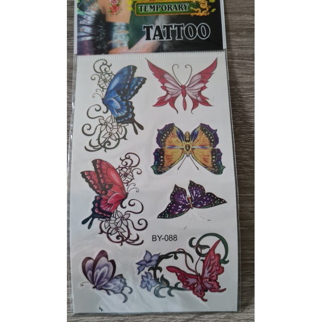 Komplet pisanih tatujev metulji BY-088