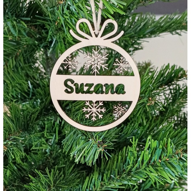 Personaliziran lesen božični obesek VAŠE IME 