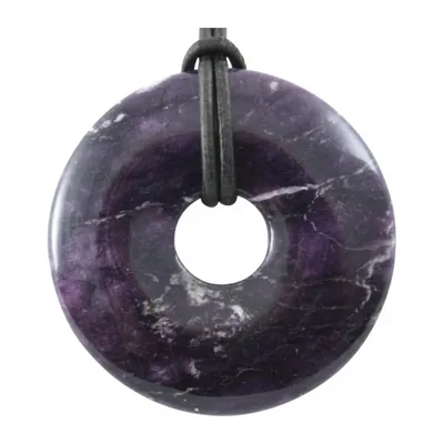 Obesek s poldragim kamnom PURPLE HEART (Fluorite)