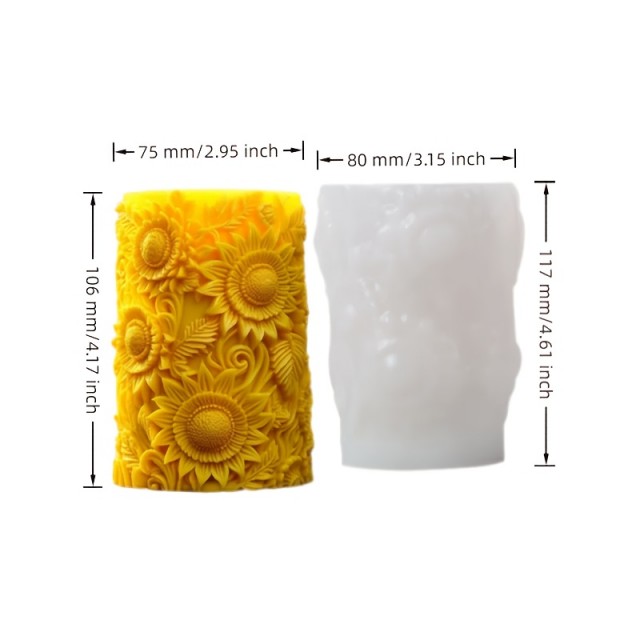 Silikonski model za izdelavo sveč sončnica