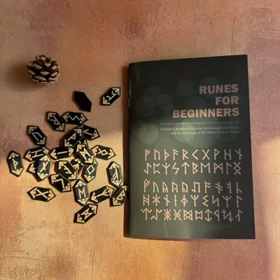 Vedeževalske rune - Komplet 24 run z navodili in črno darilno vrečko