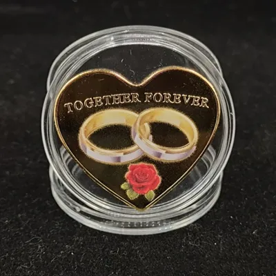 Spominski kovanec TOGETHER FOREVER 2 barvi