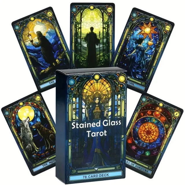  Tarot Vitraž - Komplet 78 Kart 