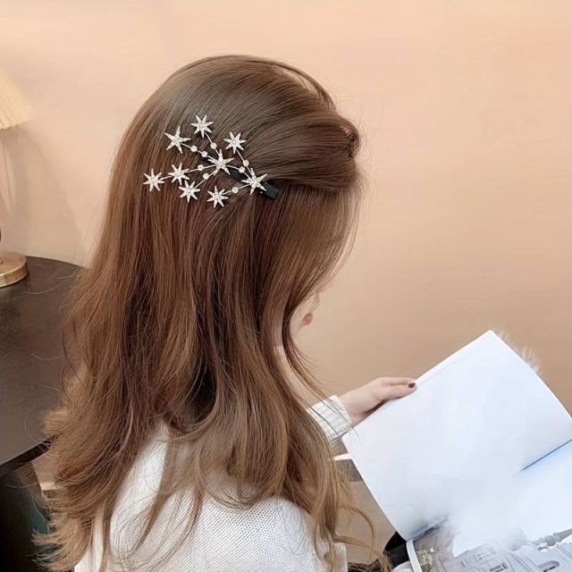 Elegantna sponka za lase z zvezdicami