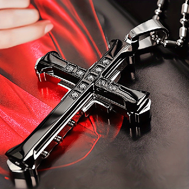 Zaščitna moška verižica s križem 3 barve