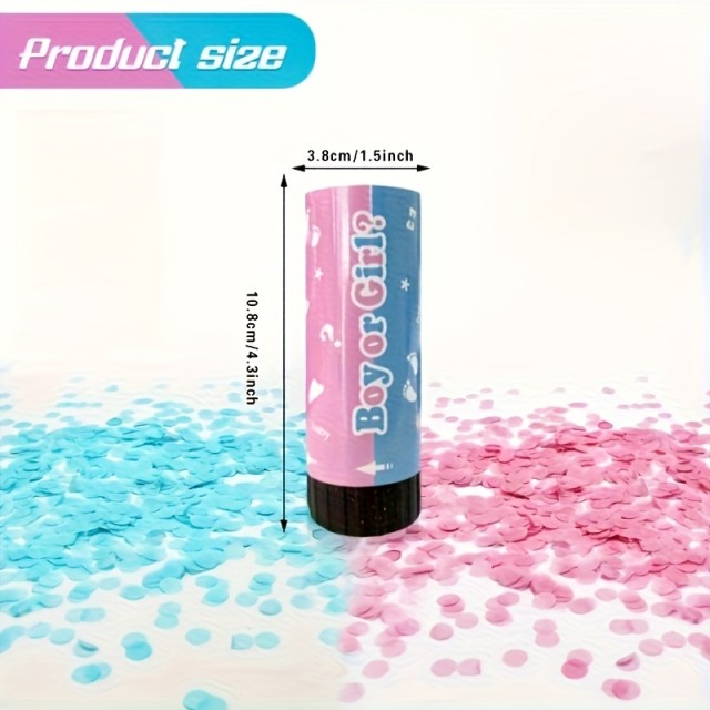 Konfeti top za razkrivanje spola – moder ali roza