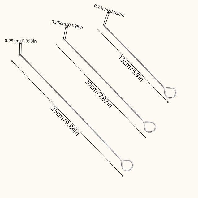3 kosi igel za luknjanje silikonskih modelov 