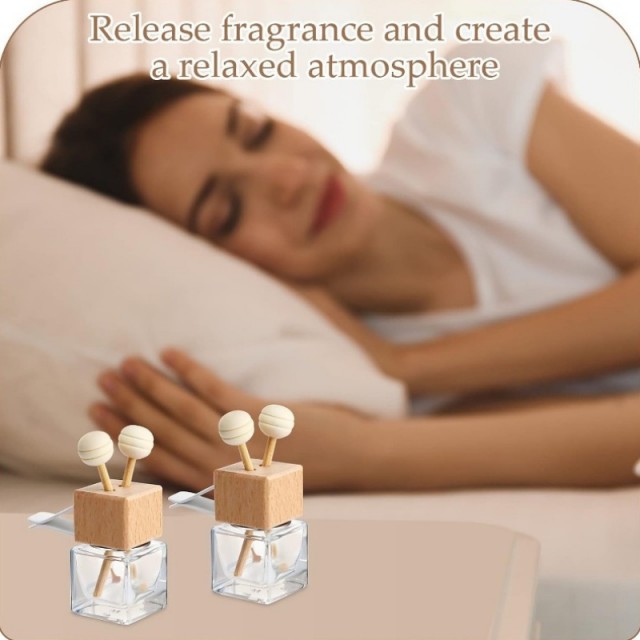 Steklenička z lesenim pokrovom in difuzor palčkami – 8 ml