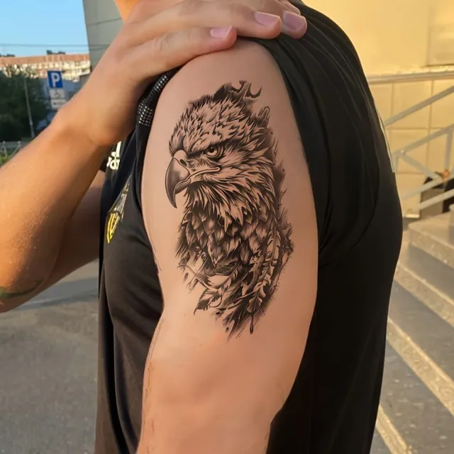 Moška začasna tattoo nalepka z orlom