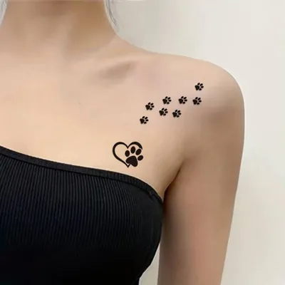 2 kosa tattoo nalepk s tačkami in medvedkom