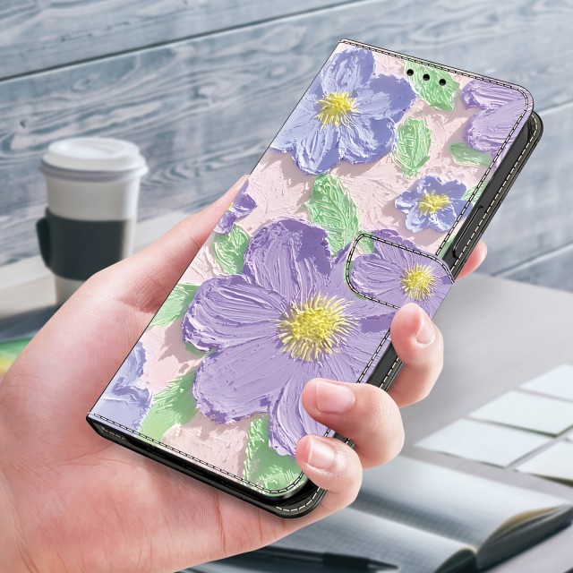 Magnetni usnjeni preklopni ovitek s cvetličnim vzorcem (Samsung Galaxy A16)