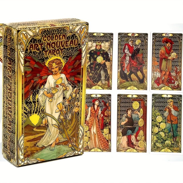Zlati Tarok Art Nouveau - 78 elegantnih ilustriranih kart