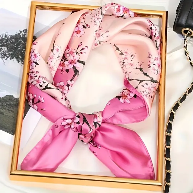 Eleganten šal v boho slogu s potiskom rož