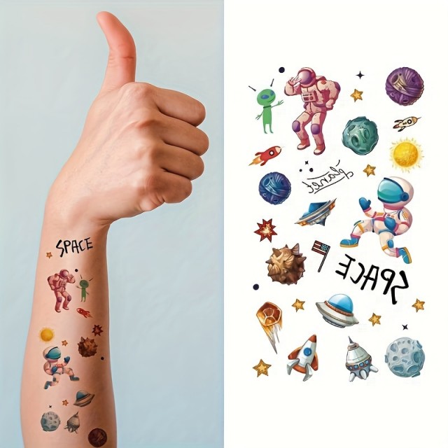 Komplet 30 začasnih tattoo nalepk za otroke