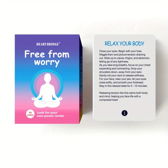 Free From Worry – Karte za sprostitev in obvladovanje stresa (50 kart)