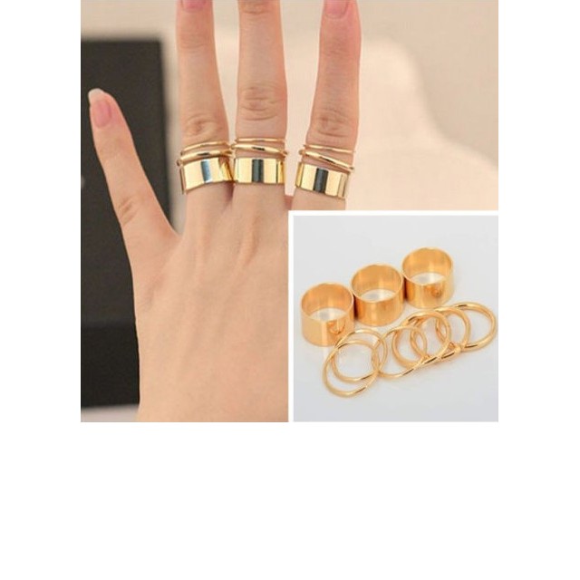 9-delni komplet prstanov zlat