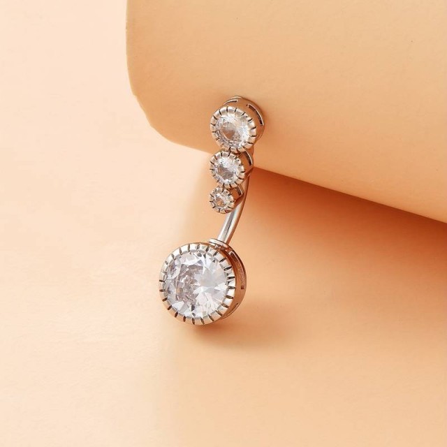 Piercing za popek, srebrn