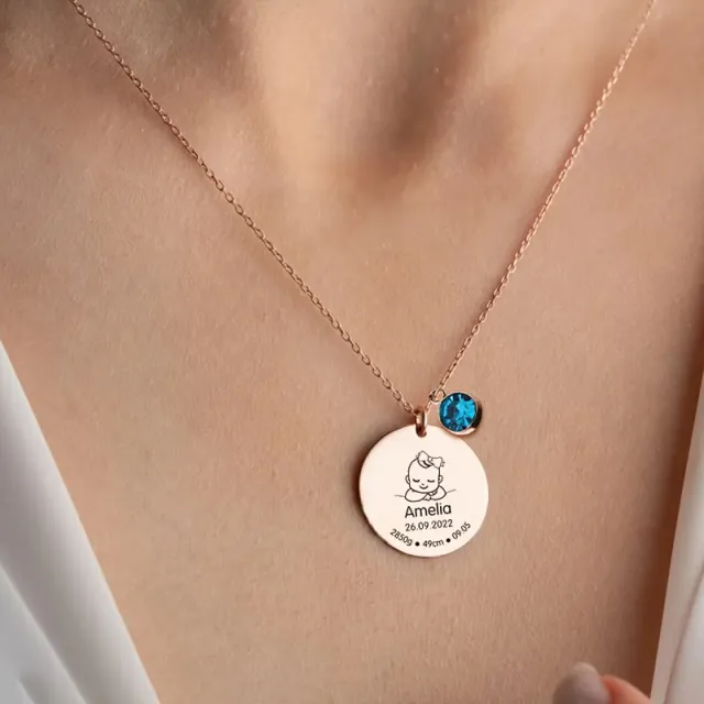 Personalizirana ogrlica MOTIV DOJENČKA IN IME